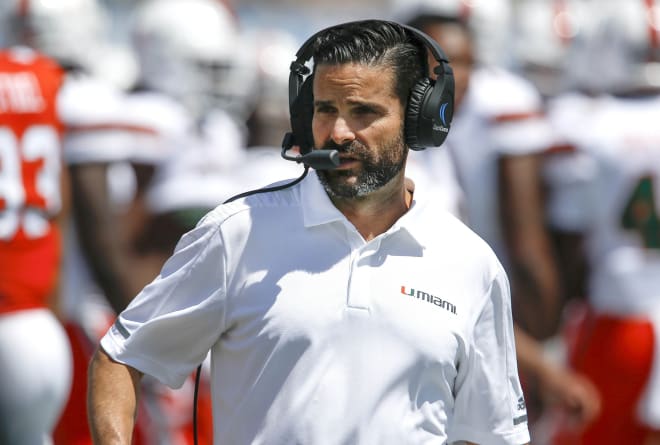 Miami Hurricanes football head coach Manny Diaz