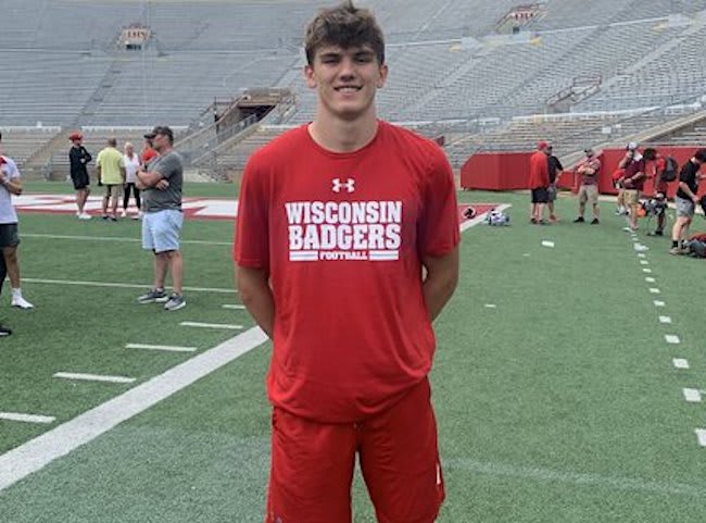 In-state tight end JT Seagreaves camped twice with the Badgers this month. 