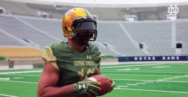 The Shamrock Series uniform will feature a God, Country, Notre Dame theme.