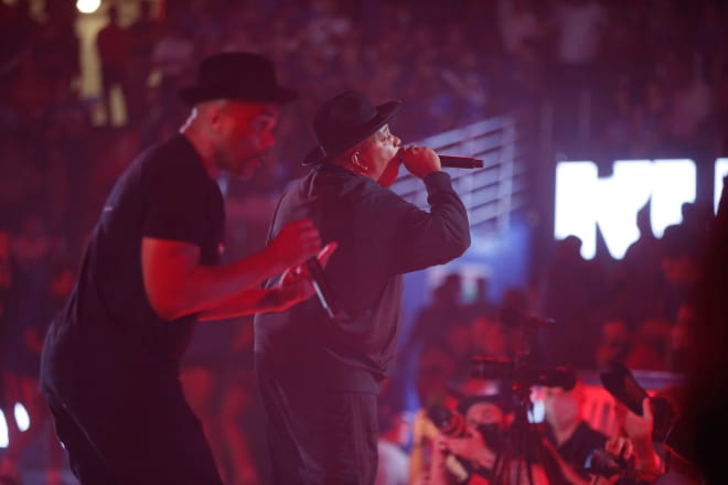 RUN DMC put the finishing touches on Late Night in the Phog on Friday night