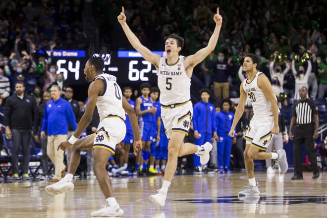 Notre Dame Fighting Irish men's basketball guard Cormac Ryan