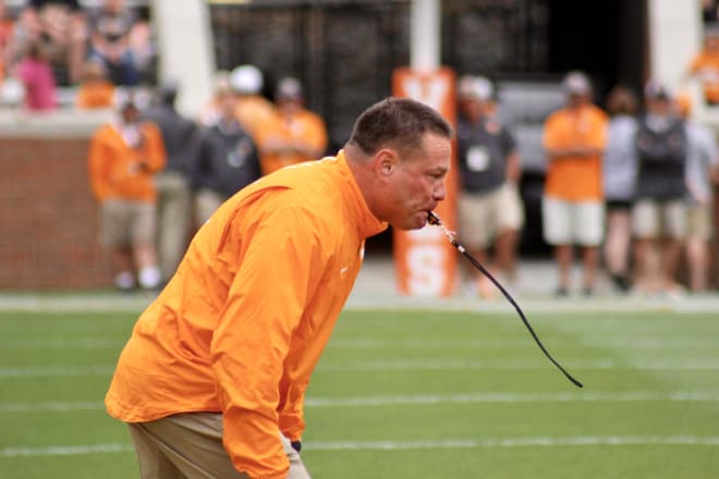 Butch blows the whistle 