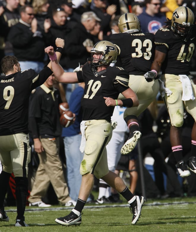 Caleb Terbush was the quarterback the last time Purdue beat a ranked opponent while throwing for under 200 yards. 