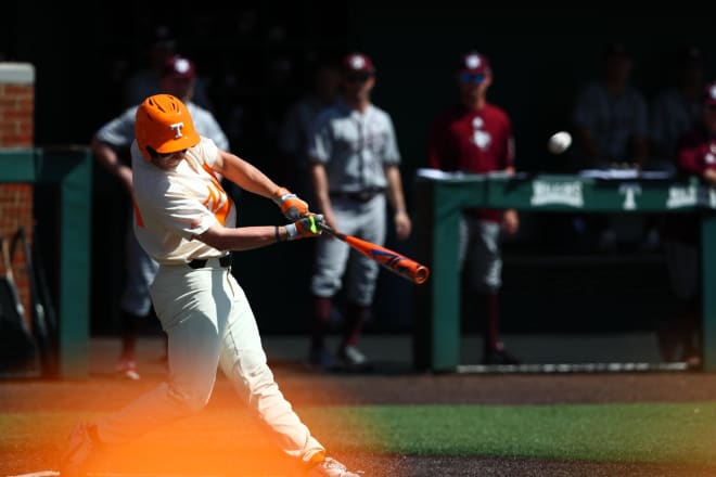 Tennessee third baseman Zane Denton hit two home runs in the Vols' Game 3 win over Texas A&M.