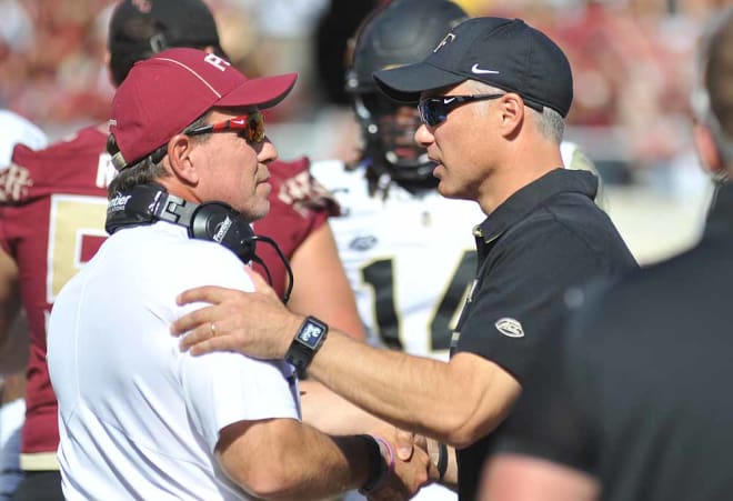 Head coaches meet before kickoff