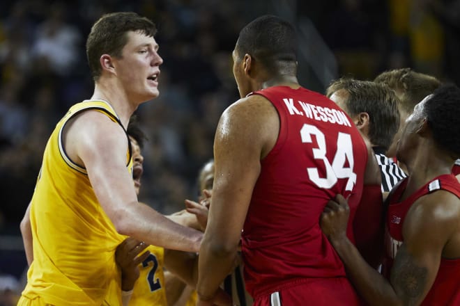 Junior center Jon Teske and the Wolverines weren't going to be pushed around by Ohio State.