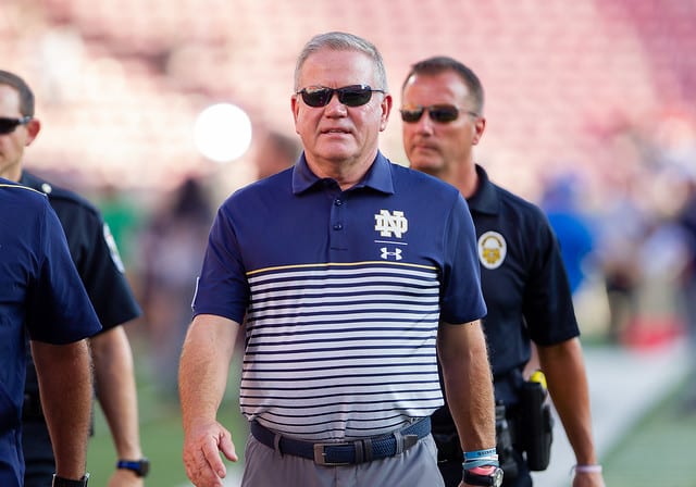 Notre Dame Fighting Irish football head coach Brian Kelly