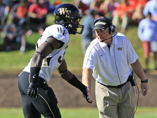 Former Wake Forest coach Jim Grobe has familiairty with Brad Lambert, who was Grobe's DC in Winston-Salem.