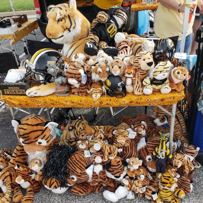Kathy's display of stuffed Tigers