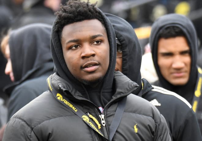 Class of 2020 LB/DE Lanell Carr visited the Iowa Hawkeyes on Sunday.
