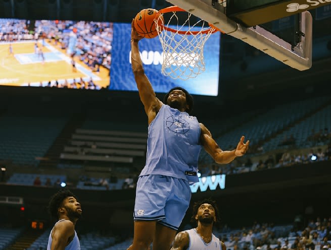 Kerwin Walton showed off his improved handle in a driving dunk in the Blue-White game. 