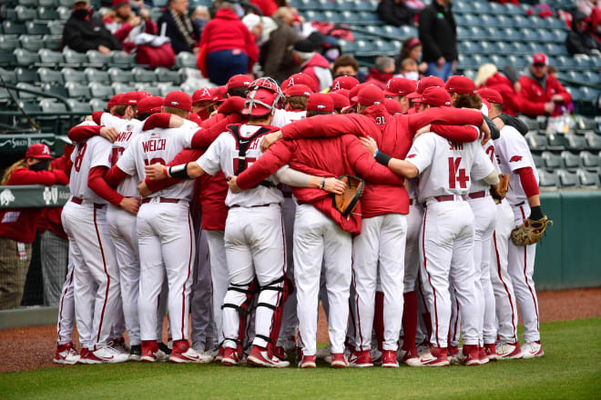 Follow along as Arkansas ties to clinch its series with Georgia on Saturday.