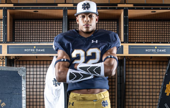 The 6-2, 185-pounder plans to sign with the Fighting Irish next Wednesday.