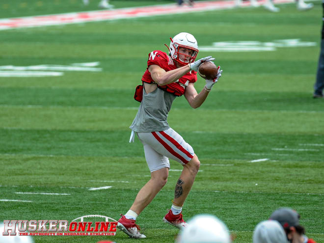 Husker tight end Thomas Fidone in the spring of 2021