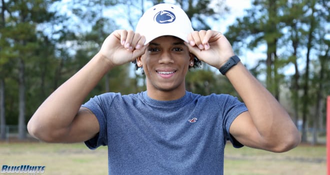 Penn State Nittany Lions freshman Harrison Wallace III. BWi photo