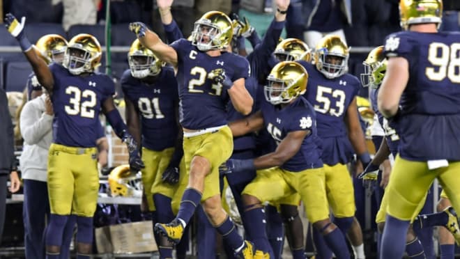 Rover Drue Tranquill (23) is among the fifth-year seniors returning in 2018.
