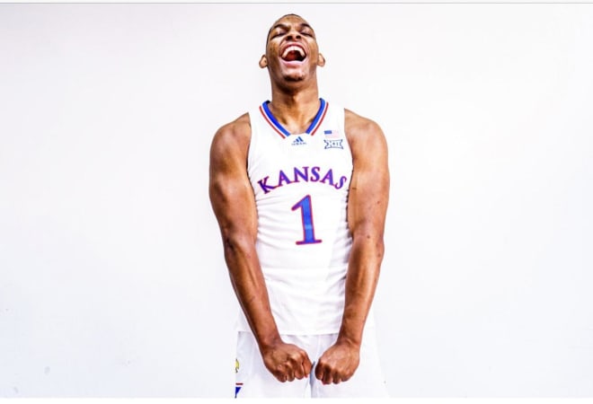 M.J. Rice, the No. 28 ranked player in the 2022 class, verbally committed to Kansas on Tuesday