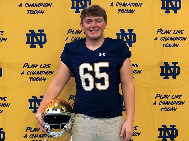Three-star offensive guard Joe Otting, a 2023 recruit, visited Notre Dame last season for the Georgia Tech game in November.