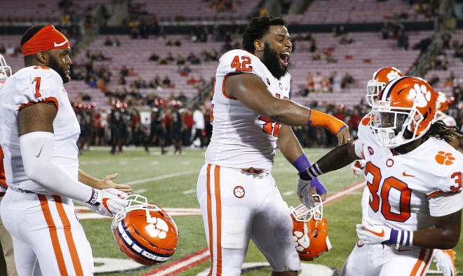 Clemson had plenty to celebrate after blowing out Louisville Saturday night in Papa John's Stadium.