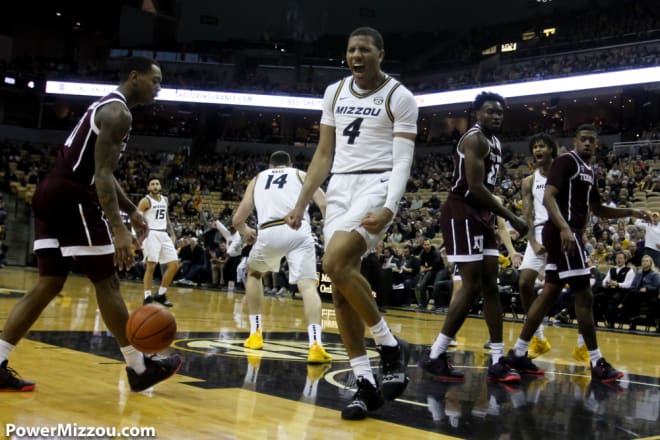 Javon Pickett scored seven points but fouled out in just 12 minutes during Missouri's loss at Texas A&M.