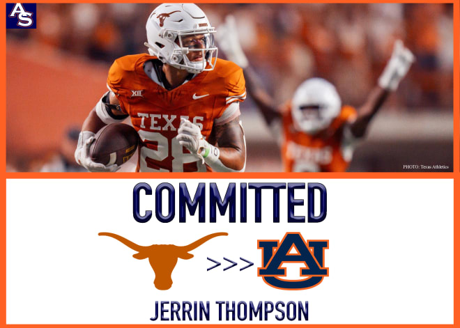 Jerrin Thompson has announced his transfer from Texas to Auburn.