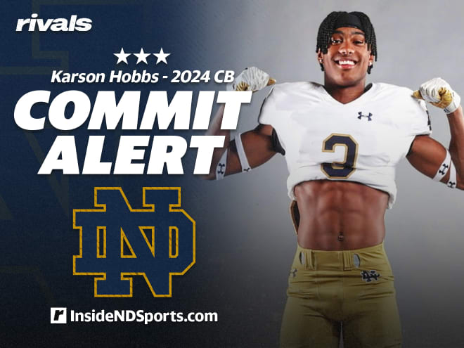 Three-star cornerback Karson Hobbs is Notre Dame's seventh commit in the 2024 class. 