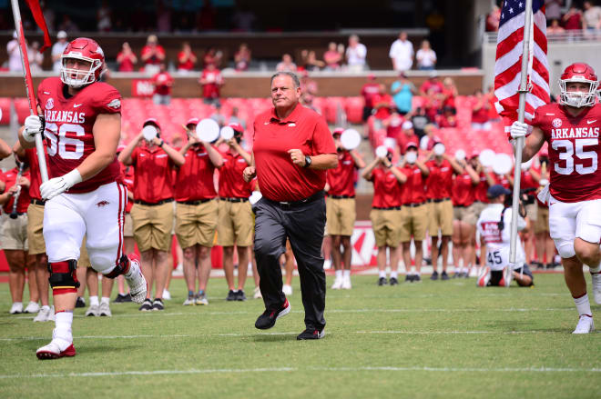 Sam Pittman will be in his third season as Arkansas' head coach in 2022.