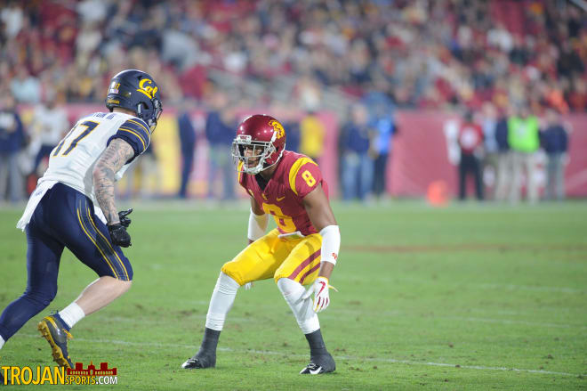 USC cornerback Iman "Biggie" Marshall toughed his way through an ankle injury last Saturday against Cal, but he was called for a costly late-game unsportsmanlike conduct penalty.