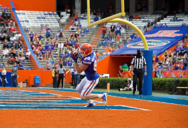 Florida wide receiver Trent Whittemore makes his first career touchdown catch.