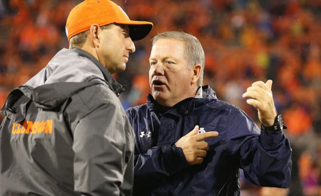 Swinney and Notre Dame head coach Brian Kelly will meet again later this week in Dallas.