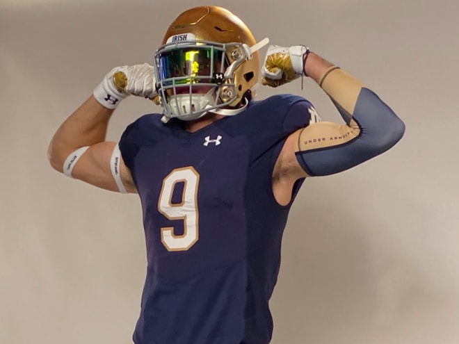 Notre Dame Fighting Irish football defensive end commit Aiden Gobaira