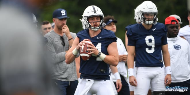 Penn State Nittany Lions quarterback Sean Clifford in the program's August preseason practices.