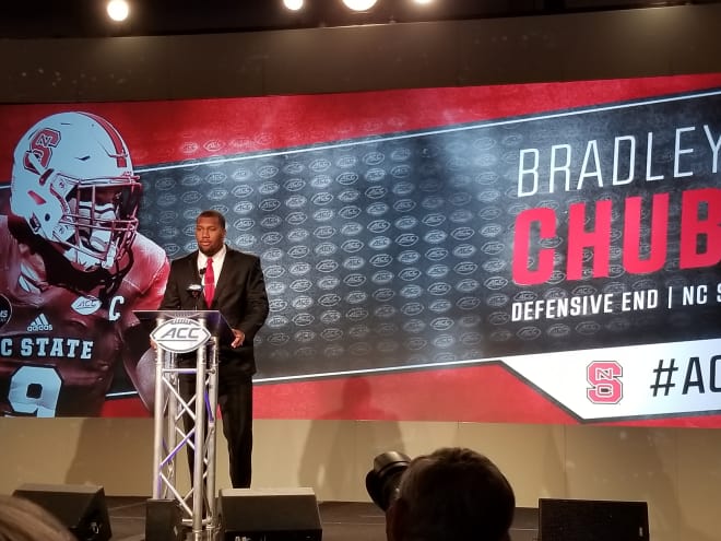 Chubb did not hesitate to say at ACC Kickoff that he thinks NC State's defensive line is the best in the nation.