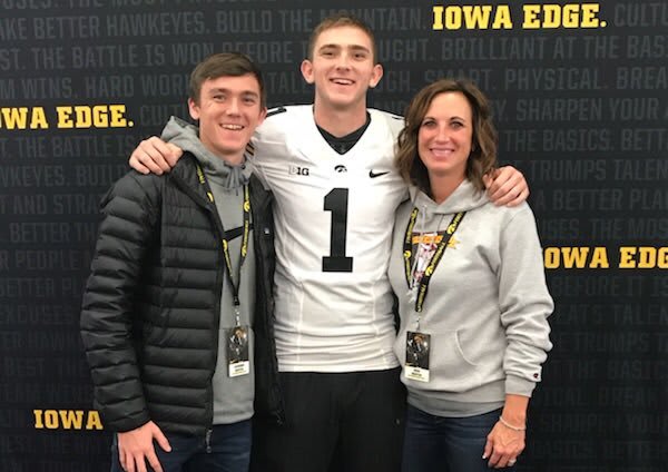 Caleb Griffin and family visited the Iowa Hawkeyes this past weekend.