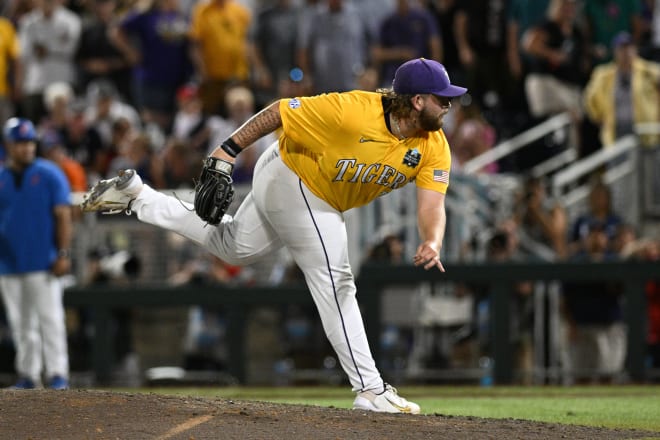 LSU reliever Riley Cooper, who had a win and three saves in five appearances in the College World Series for the Tigers, was drafted by the Baltimore Orioles in the 13th round Tuesday on the final day of the major league baseball draft.