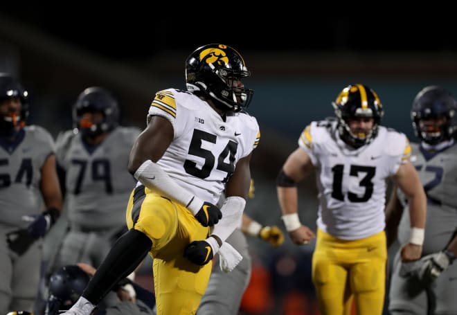 Iowa defensive tackle Daviyon Nixon was named a first-team All-American by Sporting News.