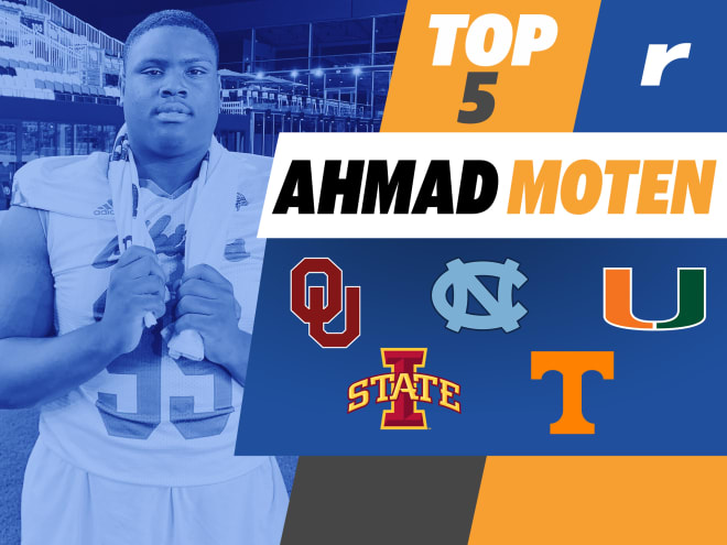 Ahmad Moten announces his top-five schools 