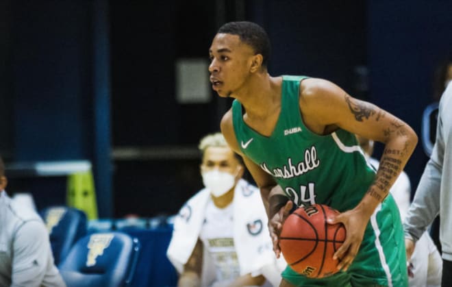 Marshall is never short on stud scorers, and junior Taevion Kinsey is no exception. (Photo credit to herdzone.com). 
