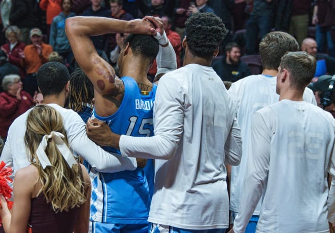A short rotation and two overtimes did in a  Tar Heels team Wednesday night that is ravaged with injuries.