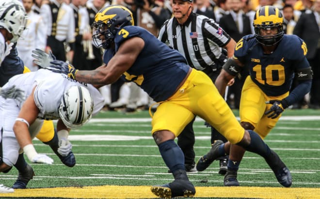 Rashan Gary was a first-team All-Big Ten selection by the coaches this past season, but a second-teamer by the media.
