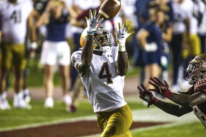 Notre Dame Fighting Irish football senior wide receiver Kevin Austin Jr.