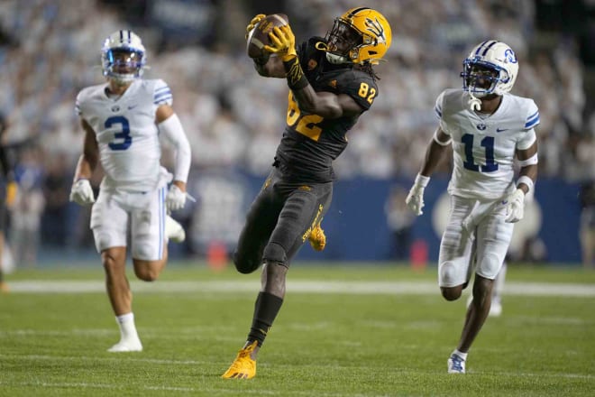 WR Andre Johnson will be counted on as downfield threat for the Sun Devils (AP Photo)