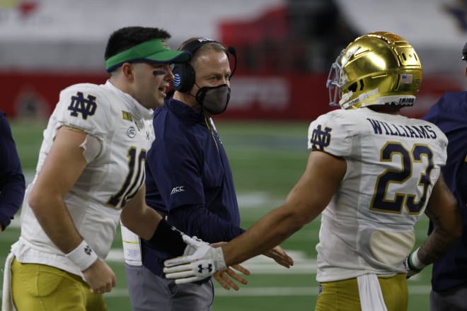 Notre Dame Fighting Irish football sophomore quarterback Drew Pyne