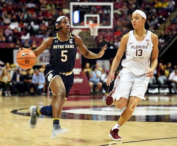 Jackie Young scored 16 points to go with eight assists and six rebounds in the win at No. 8 Florida State.