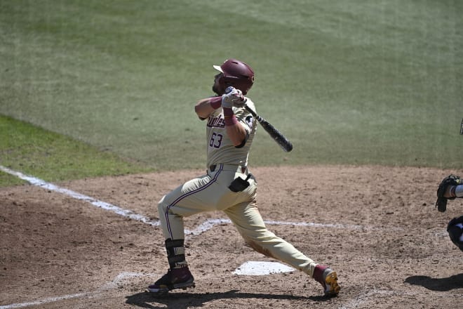 Catcher Mat Nelson has been outstanding, but he has swung one of only three consistently good bats in the Florida State lineup this season.