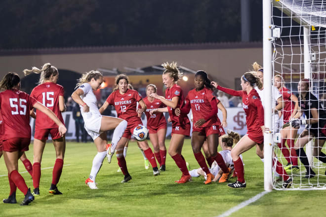 Florida State's Jaelin Howell finds space in tight quarters to score the Seminoles' lone goal Friday night against Rutgers in the NCAA semifinals.