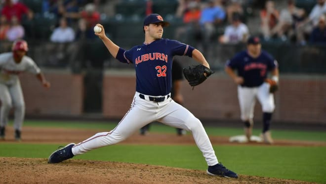 Carson Swelling threw two scoreless innings of relief for Auburn on Saturday.
