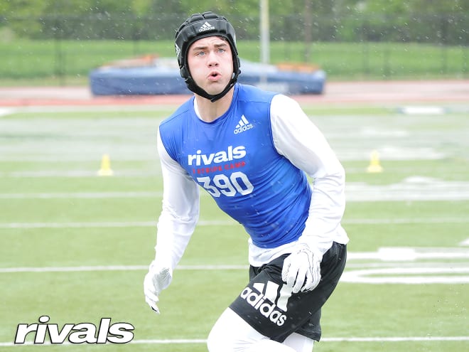 Massachusetts wide receiver Jay Brunelle camped with Notre Dame over the weekend.  