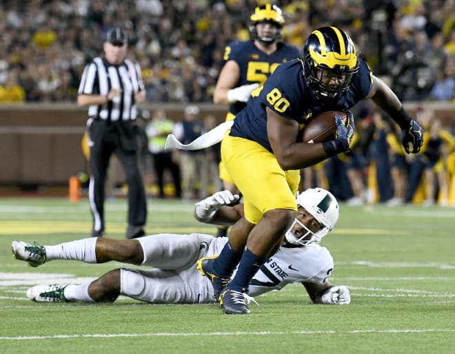 Former Michigan fullback Khalid Hill is projected to be drafted in the 7th round or sign as a free agent.
