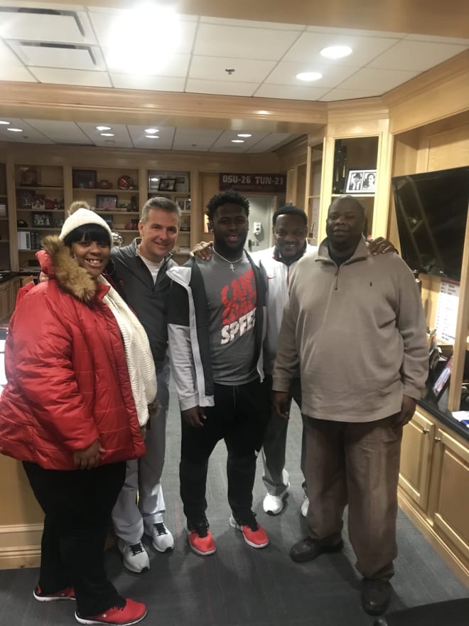 Antwuan Jackson and his family on their official visit to Ohio State this past weekend.